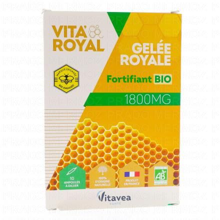 VITAVEA Gelée Royale Fortifiant Bio 1800mg 10 ampoules de 10ml