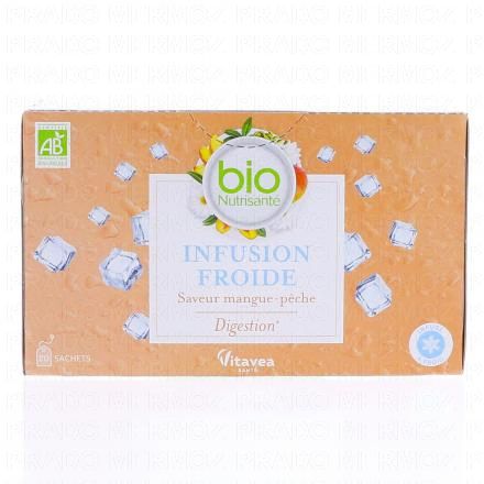 VITAVEA Infusion Froide Bio Saveur Mangue Pêche Digestion x20 sachets