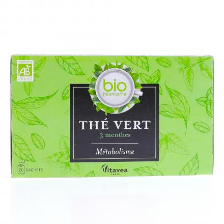 Infusion bio Thé Vert 3 Menthes 20 sachets