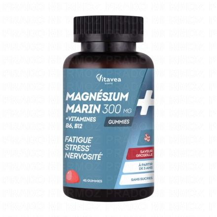 VITAVEA Magnésium Vitamines B6 et B12 x45 Gummies