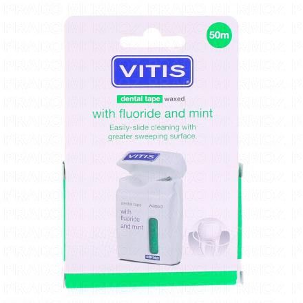 VITIS Ruban dentaire ciré au fluorure de sodium et menthe