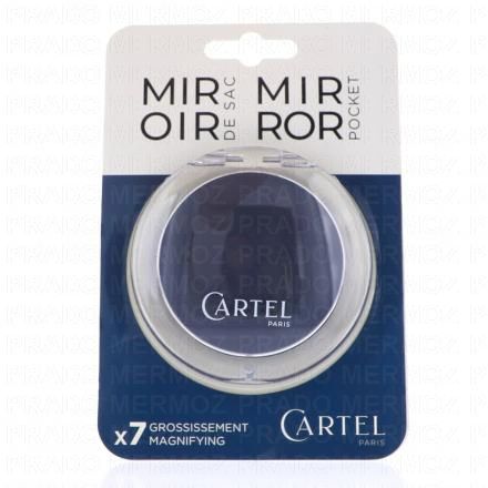 Cartel - Miroir de sac grossissant x7 rond gris