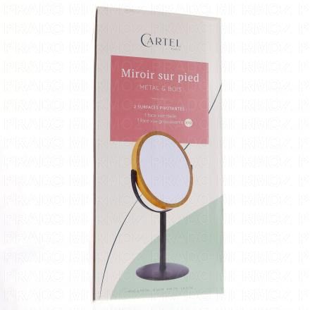 Cartel - Miroir sur Pied Métal & Bois Grossissement x10