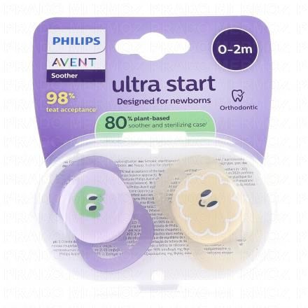 AVENT Ultra Start 0-2mois lot de 2 (beige / violette)