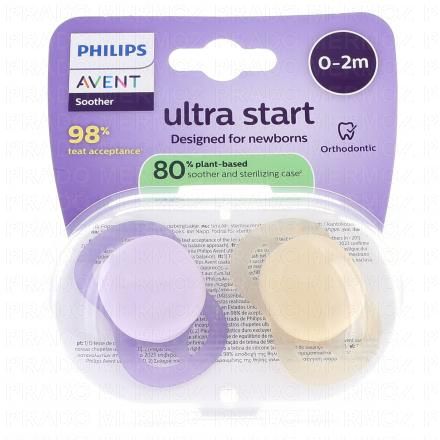 AVENT Ultra Start 0-2mois lot de 2 (beige / violette unies)