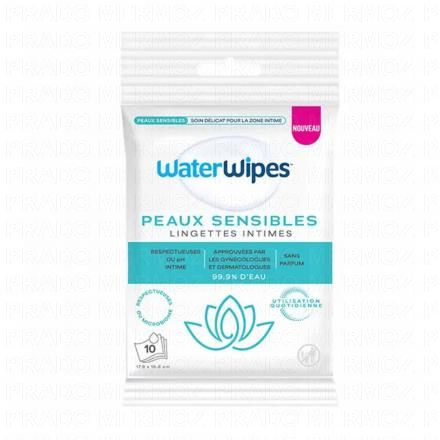 WATERWIPES Lingettes Intimes Sensitive x10