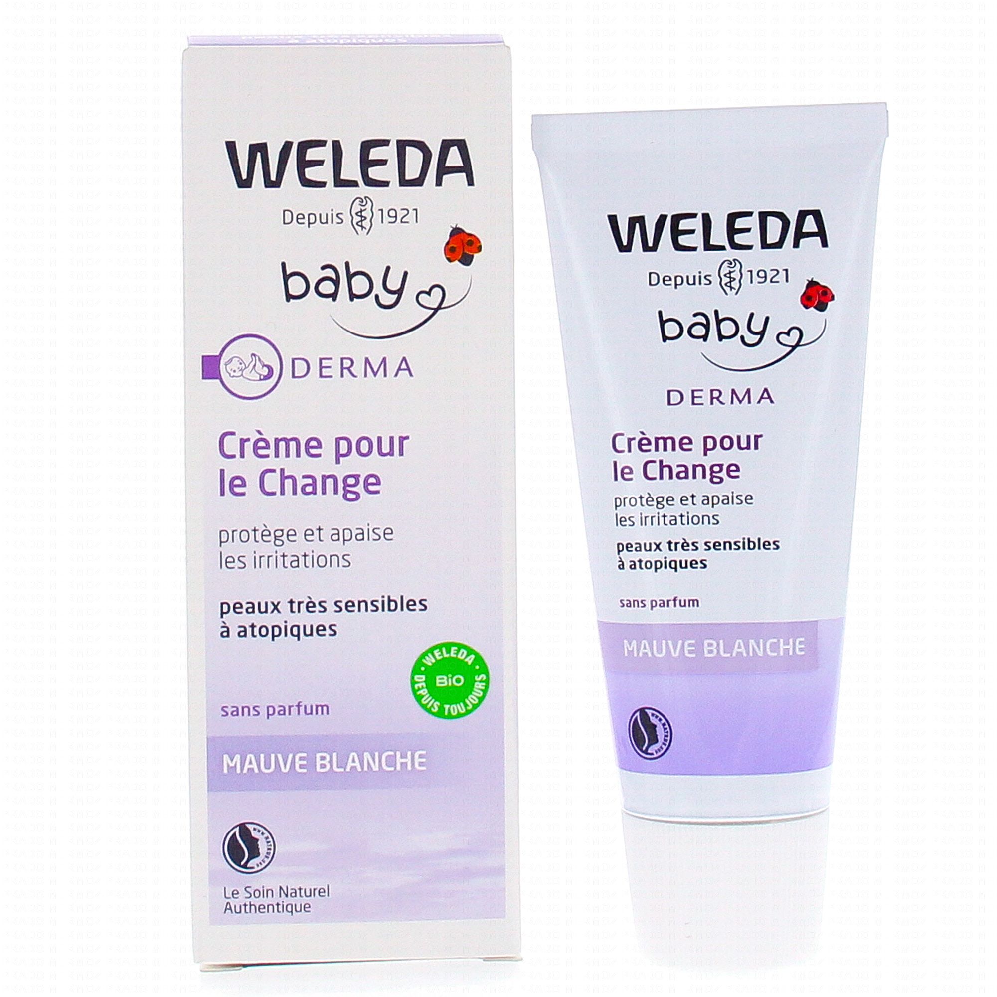 Weleda bébé Crème pour le Change à la Mauve blanche bio parapharmacie bio  magasin bio maroc