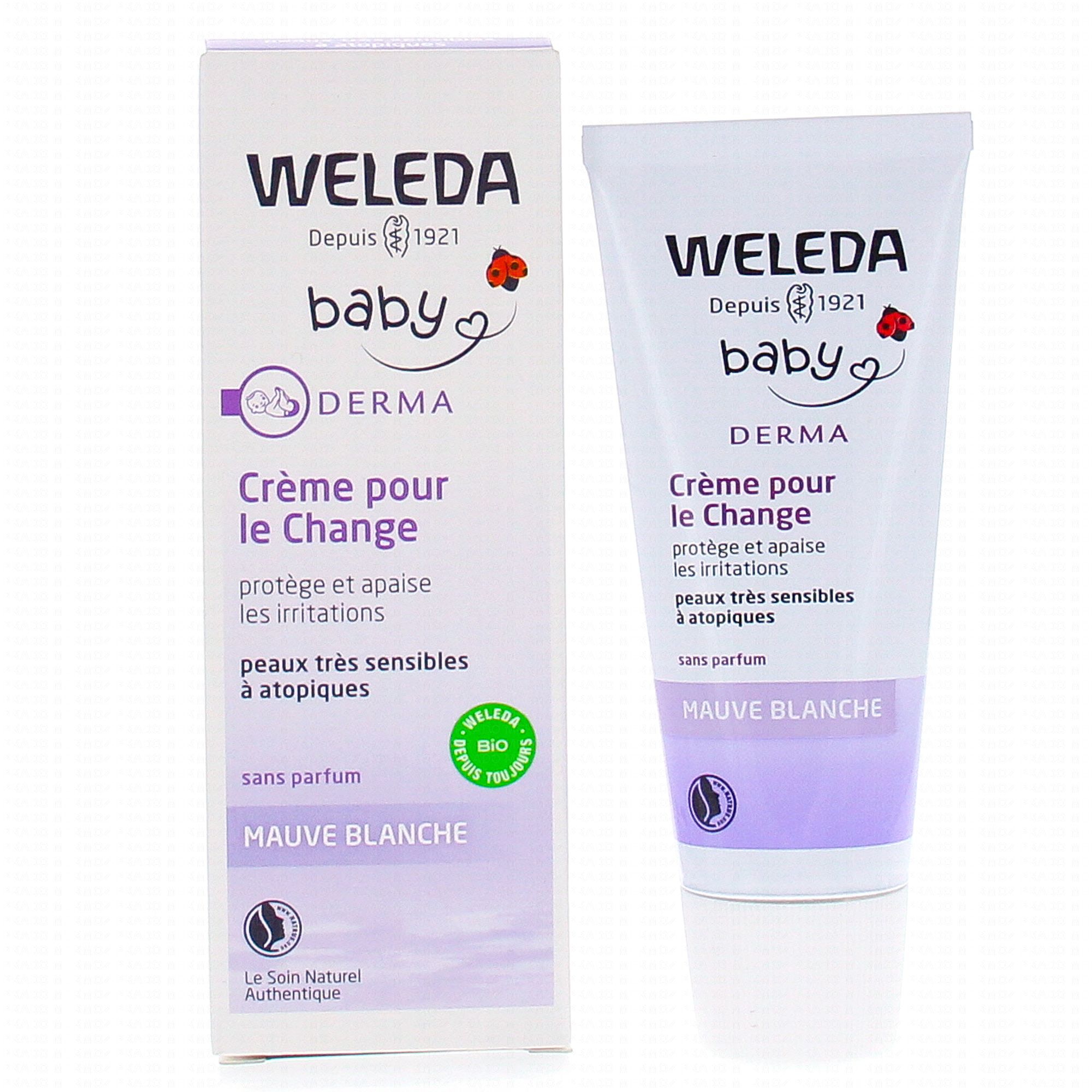 WELEDA Bébé Derma Crème pour le Change à la Mauve Blanche bio -  Parapharmacie Prado Mermoz