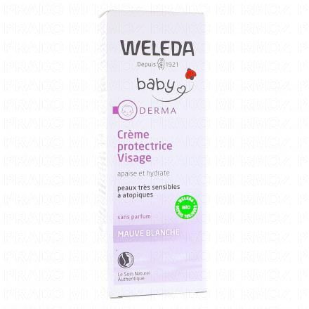 WELEDA Bébé Derma crème protectrice visage à la mauve blanche bio (tube 50ml)