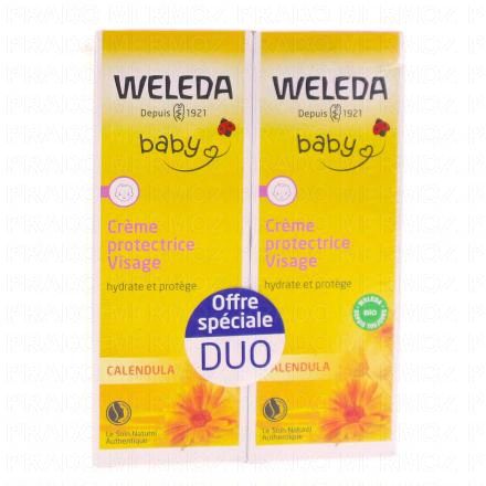 WELEDA Calendula Crème Protectrice Visage bébé bio (lot 50ml x2)