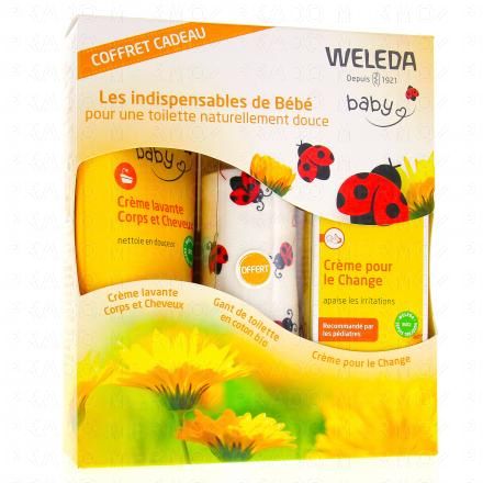 WELEDA Coffret cadeau Les indispensables de bébé Toilette