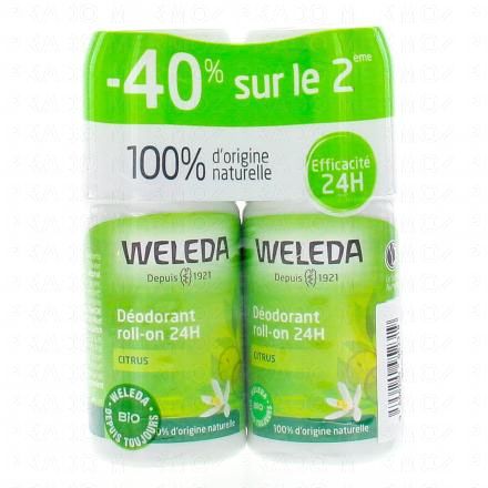 WELEDA Déodorant Roll-on Citrus lot de 2