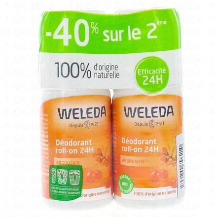 WELEDA Déodorant roll-on argousier 2x50ml