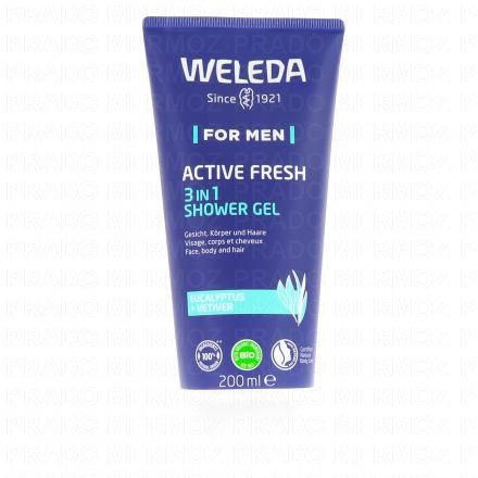 WELEDA For men - Gel Douche 3 en 1 Active Fresh tube 200ml