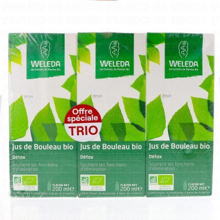 WELEDA Jus de bouleau bio (lot 3 x 200ml)