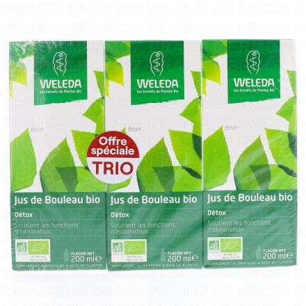 WELEDA Jus de bouleau bio (lot 3 x 200ml)