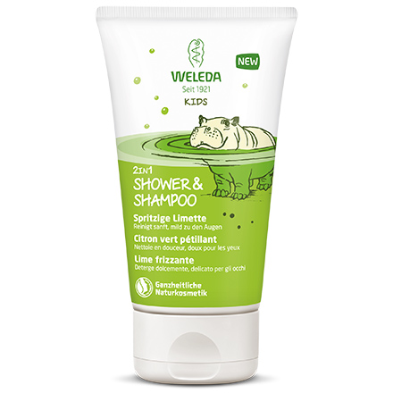 WELEDA Kids Shower & Shampoo Citron vert pétillant tube 150ml