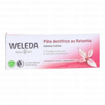 WELEDA Pâte dentifrice au Ratanhia