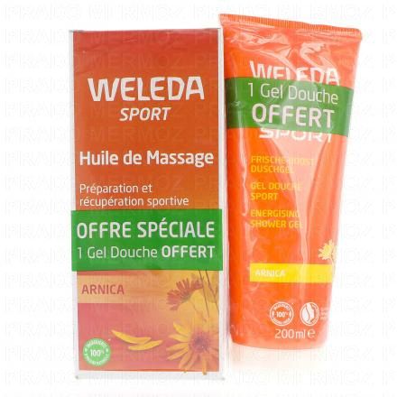WELEDA Sport - Huile de massage à l'Arnica flacon 200ml + 1 gel douche offert