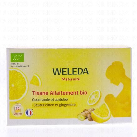 WELEDA Tisane Allaitement Bio Saveur Citron et Gingembre x20 Sachets