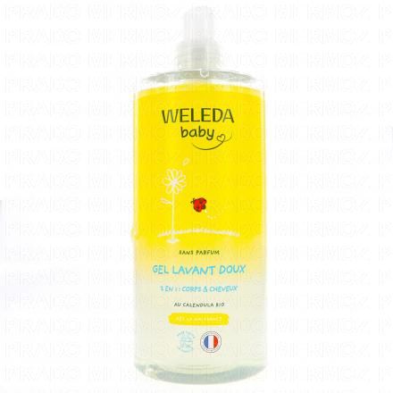 WELEDA bébé - Gel Lavant Doux Sans Parfum au Calendula Bio 750ml