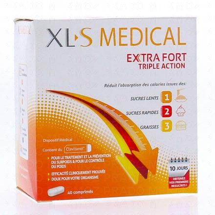 XLS MEDICAL Extra Fort Triple Action (40 comprimés)