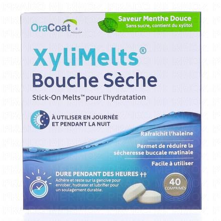 ORA COAT Xylimelts Bouche sèche menthe douce x40 comprimés