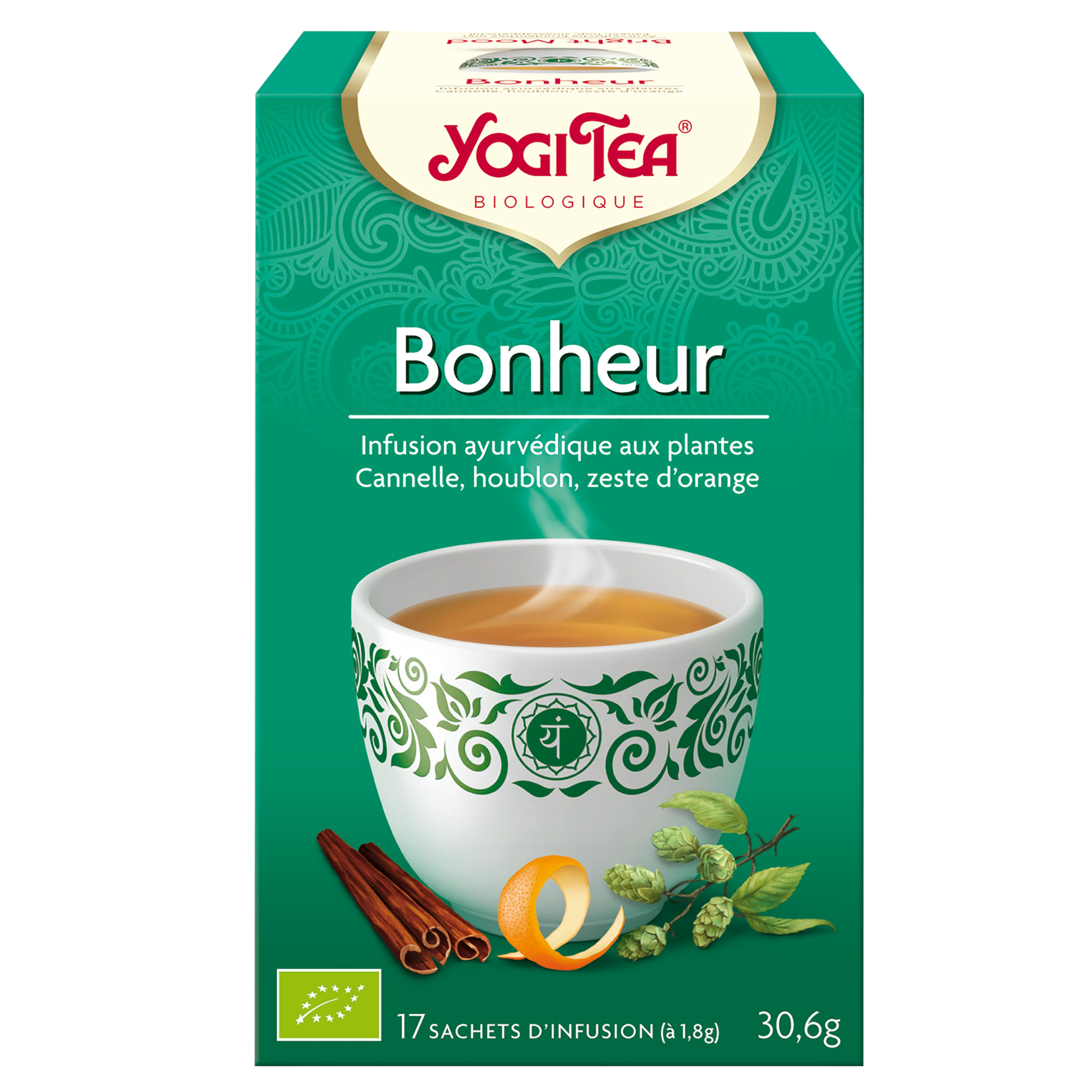 YOGI TEA Bonheur 17 sachets de 2g - Parapharmacie Prado Mermoz