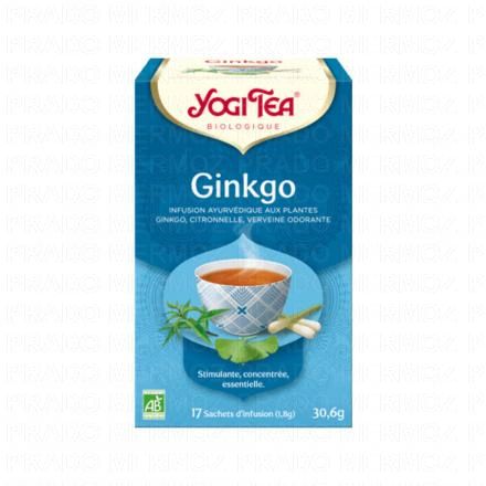 YOGI TEA Ginkgo Infusion ayurv&eacute;dique bio x17 sachets