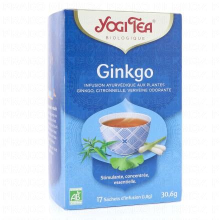 YOGI TEA Ginkgo Infusion ayurvédique bio x17 sachets