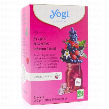 YOGI TEA Infusions à Froid Fruits Rouges bio x15 sachets