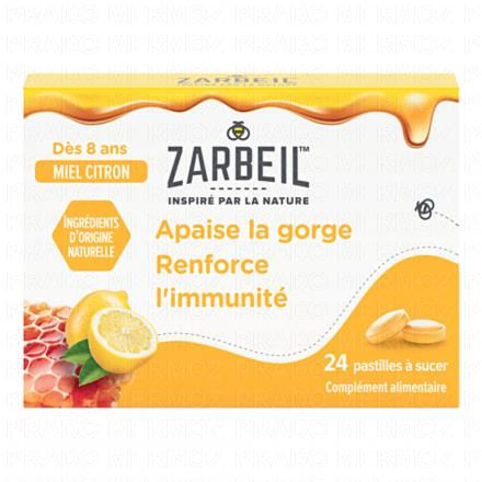Apaise la gorge et Renforce l'immunité arôme Miel-Citron x24 Pastilles