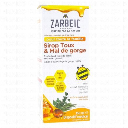Sirop toux et mal de gorge 150ml 2