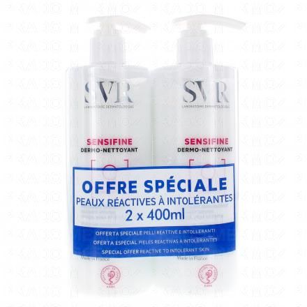 SVR Sensifine dermo-nettoyant/démaquillant OFFRE SPECIALE flacon pompe 400 ml x 2