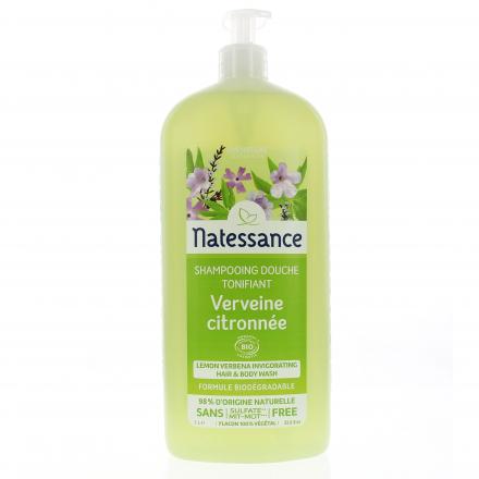 NATESSANCE Shampooing/douche tonifiant flacon pompe 1L