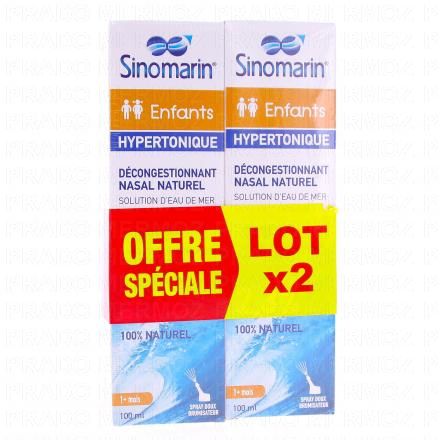 SINOMARIN Solution d'eau de mer nourrissons/enfants (lot de 2 flacons 100ml)