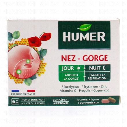 HUMER Nez gorge jour/nuit x15 comprimés