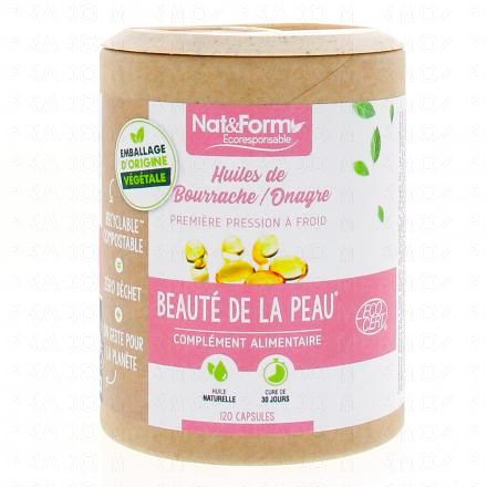 NAT & FORM Ecoresponsable - Huile de bourrache / onagre 120 capsules