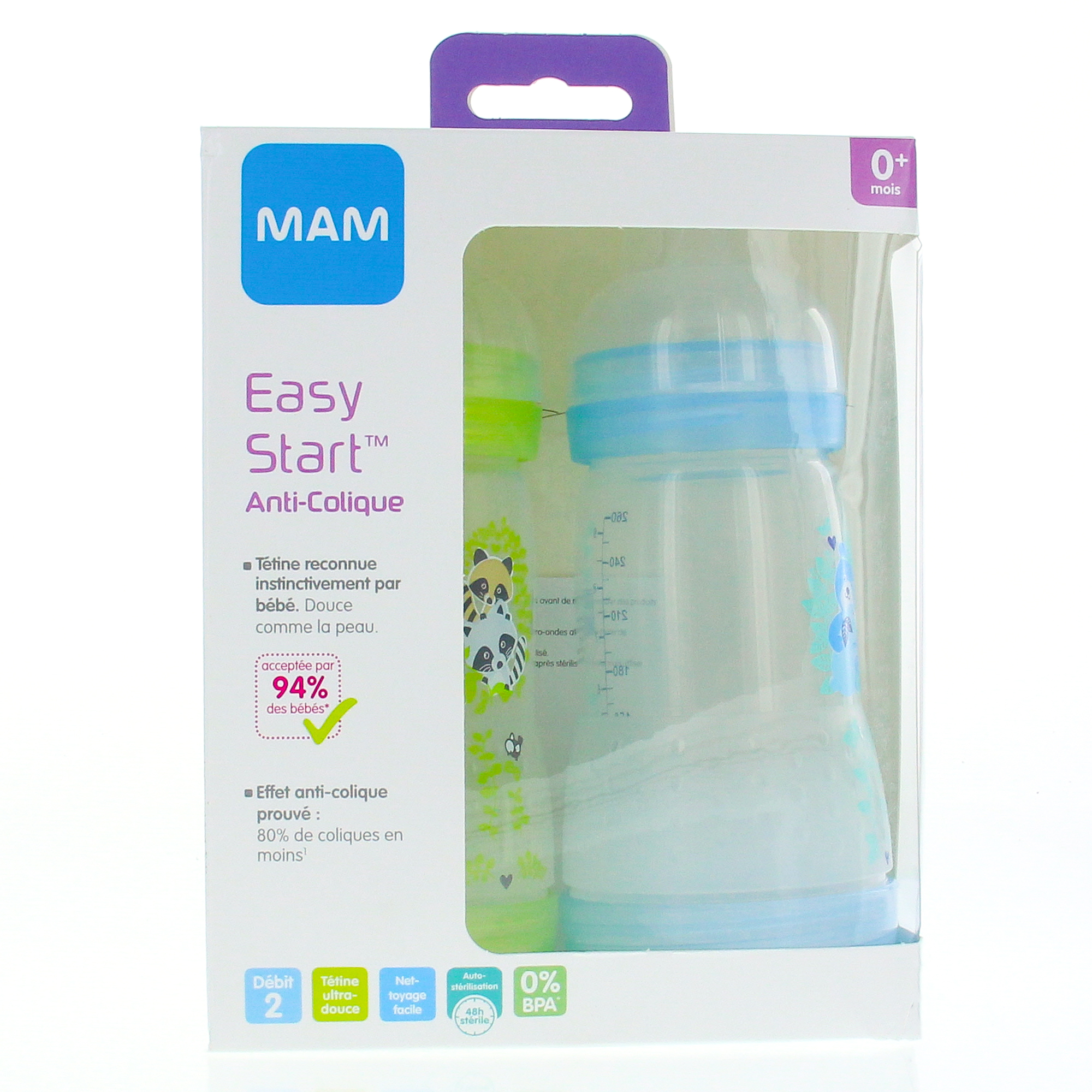MAM Biberon Anti-Colica Easy Start 2 Pezzi 320ml - Flusso Rapido 4+ Mesi - Foto 11