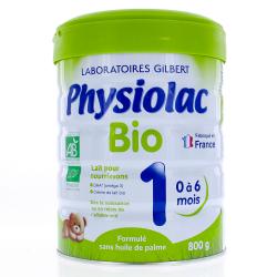 PHYSIOLAC Lait bio 1er Age 0 à 6 mois 800g