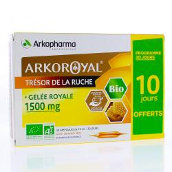ARKOPHARMA Arjoroyal - Gelée royale 1500mg bio 30 ampoules