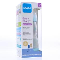 MAM Easy Start Anti-Colique biberon débit 2 260ml bleu couleur de la nature