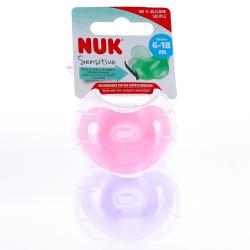 NUK Sensitive Sucettes 6-18 mois x2 rose