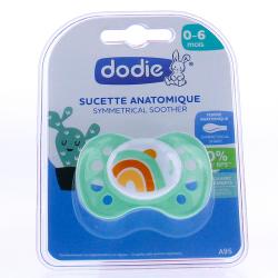 DODIE Sucettes anatomiques silicone 0-6 mois arc en ciel n°a95