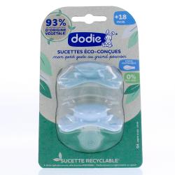DODIE Sucettes eco-concues +18mois bleues claires x2