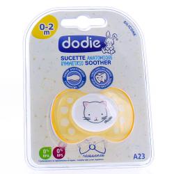 DODIE Sucette anatomique nouveau né 0-2 mois jaune n°a23
