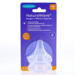 LANSINOH Naturalwave Tétines spécial allaitement x2 taille m débit moyen