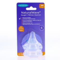 LANSINOH Naturalwave Tétines spécial allaitement x2 taille l débit rapide