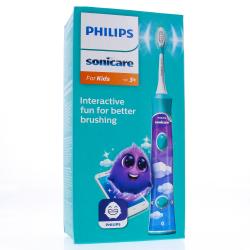 PHILIPS Sonicare Kids - Brosse à dent électrique rechargeable aqua n°hx6322