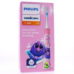PHILIPS Sonicare Kids - Brosse à dent électrique rechargeable rose n°hx6352